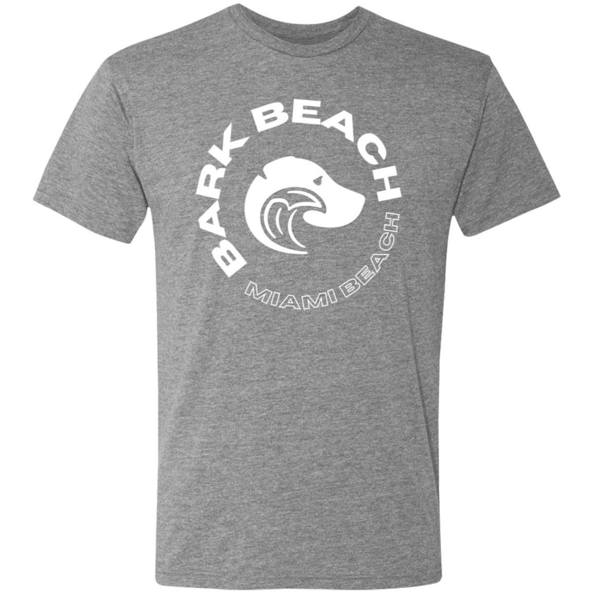 Bark Beach Miami_Dog_Beach_Tshirt_Gray