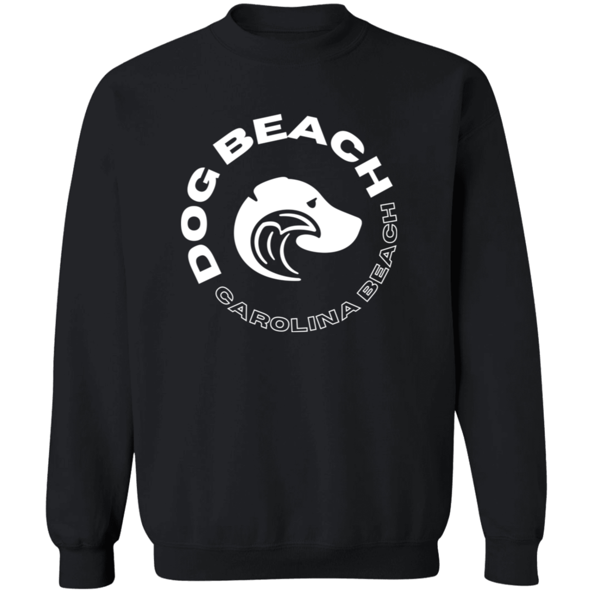 Carolina Beach Dog Beach Sweatshirt Crew Neck