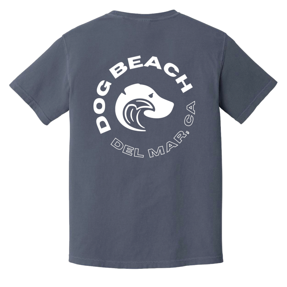 Del Mar Dog Beach Tshirt Denim