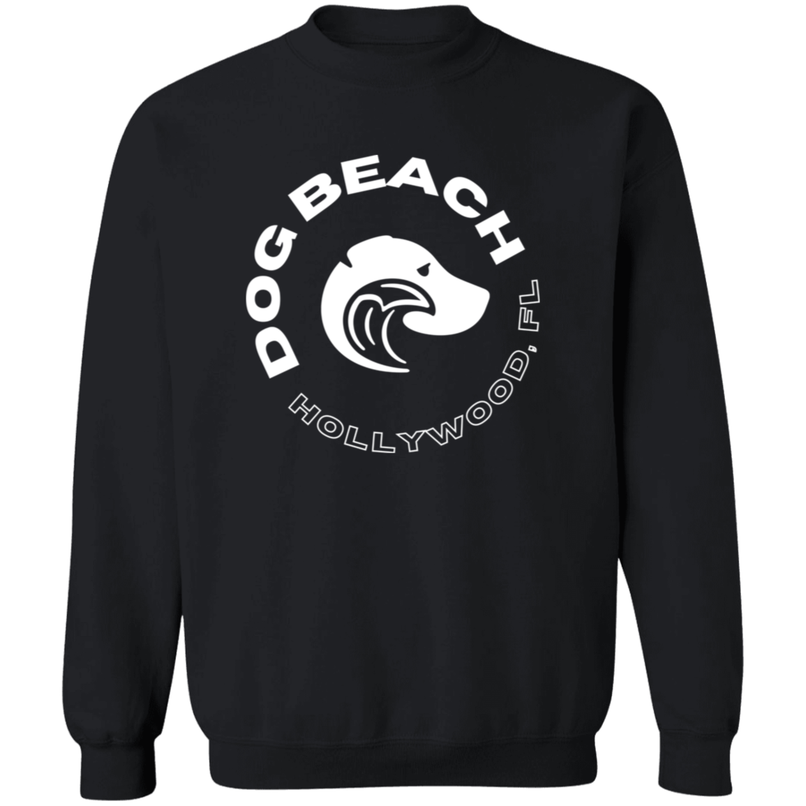 Hollywood Dog Beach Sweatshirt Crew Neck