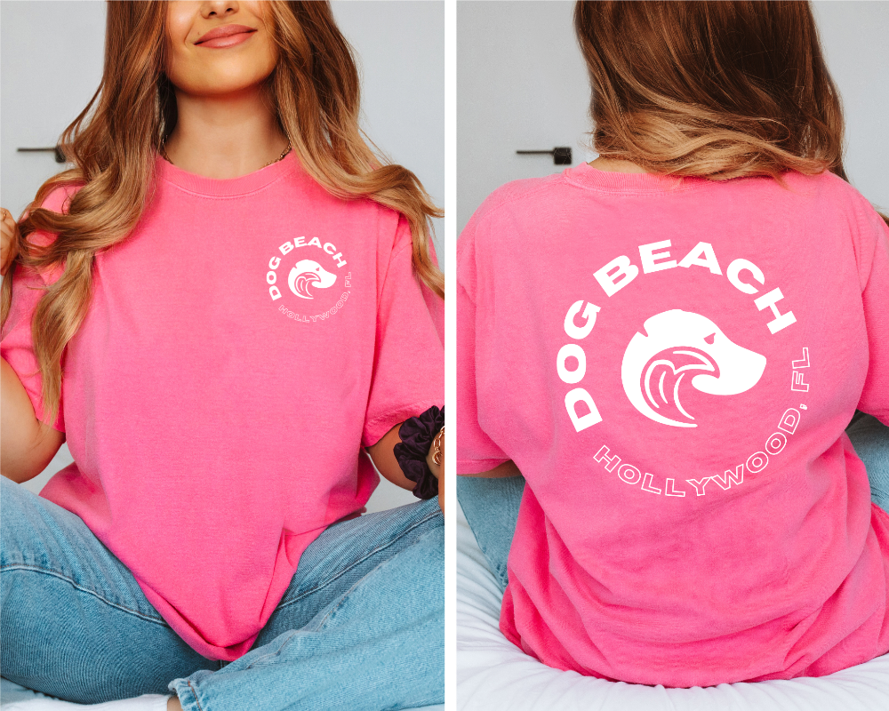 Hollywood Dog Beach T-Shirt Relaxed Womens Modeled