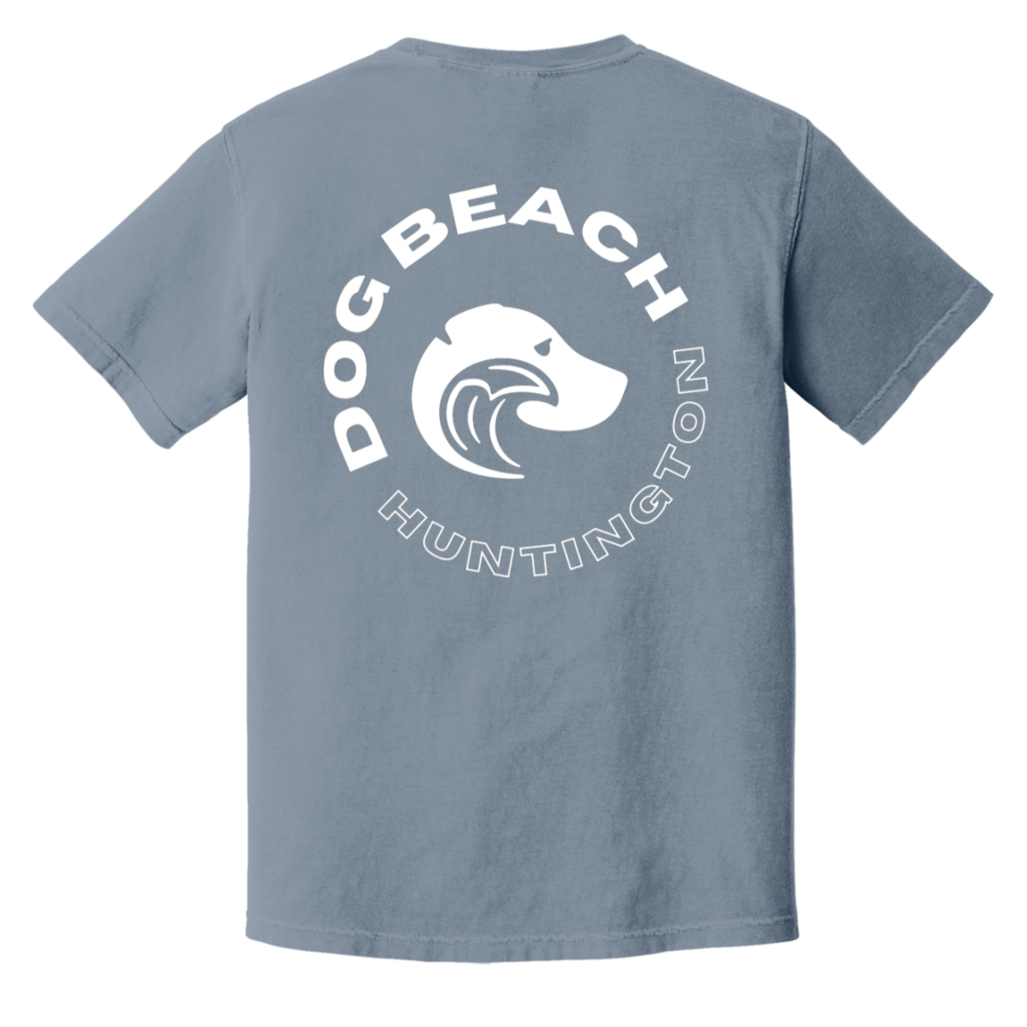 Huntington Dog Beach Tshirt Blue Jean
