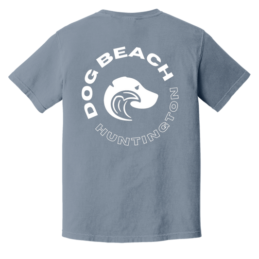 Huntington Dog Beach Tshirt Blue Jean