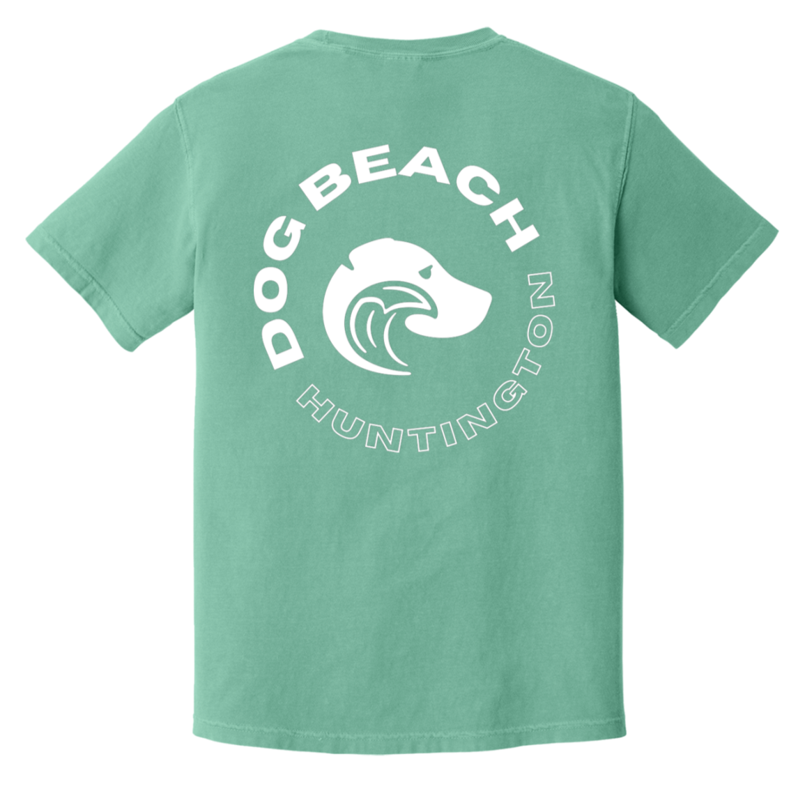 Huntington Dog Beach Tshirt Seafoam