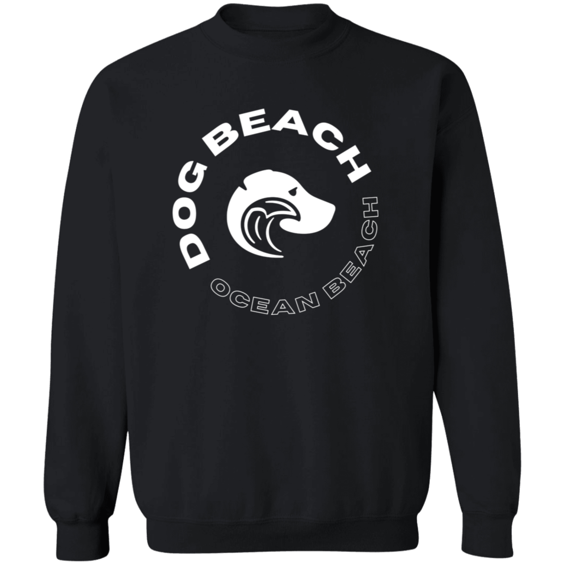Ocean Beach Dog Beach Sweatshirt Crew Neck