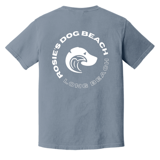 Rosies Dog Beach Tshirt Blue Jean