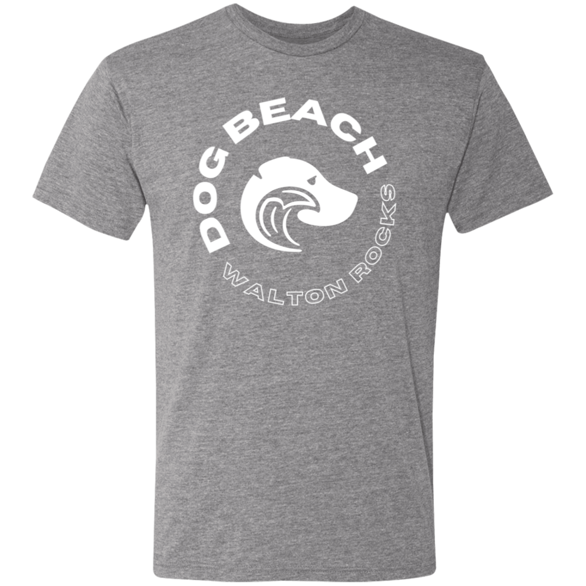 Walton Rocks Dog Beach Tshirt Gray
