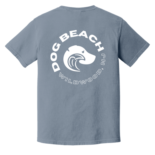 Wildwood Dog Beach Tshirt Blue Jean
