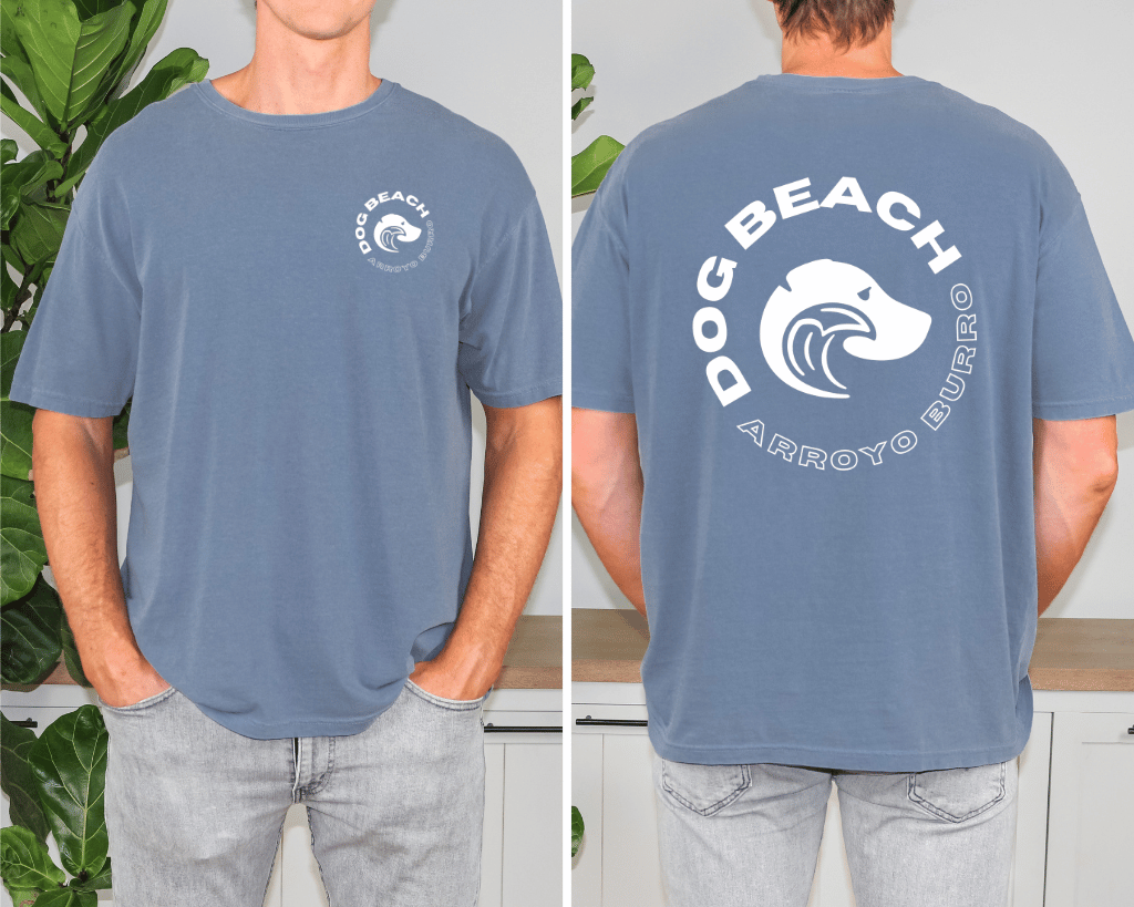 Arroyo Burro Dog Beach Relaxed T-Shirt Mens Modeled