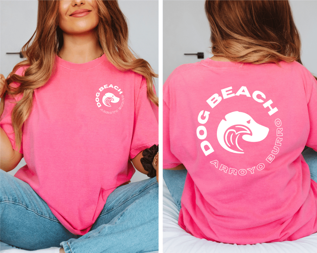 Arroyo Burro Dog Beach Relaxed T-Shirt Womens Modeled