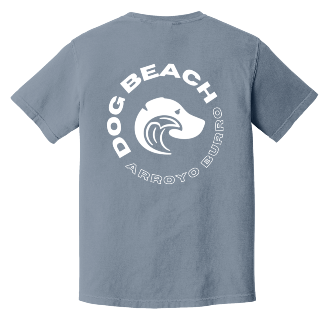 Arroyo Burro_Dog_Beach_Relaxed_Tshirt_Blue Jean