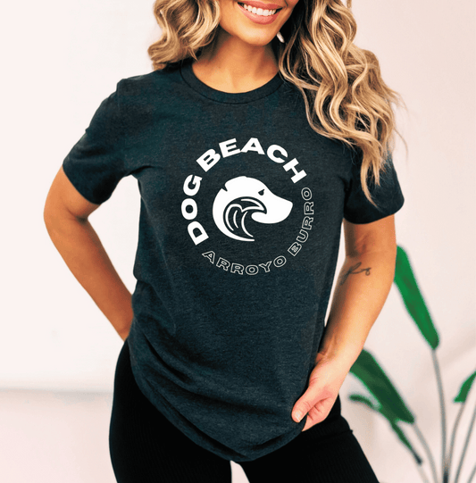 Arroyo Burro Dog Beach Triblend T-Shirt Womens Modeled