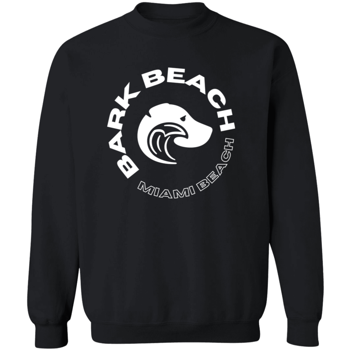 Bark Beach Miami Dog Beach Sweatshirt Crew Neck