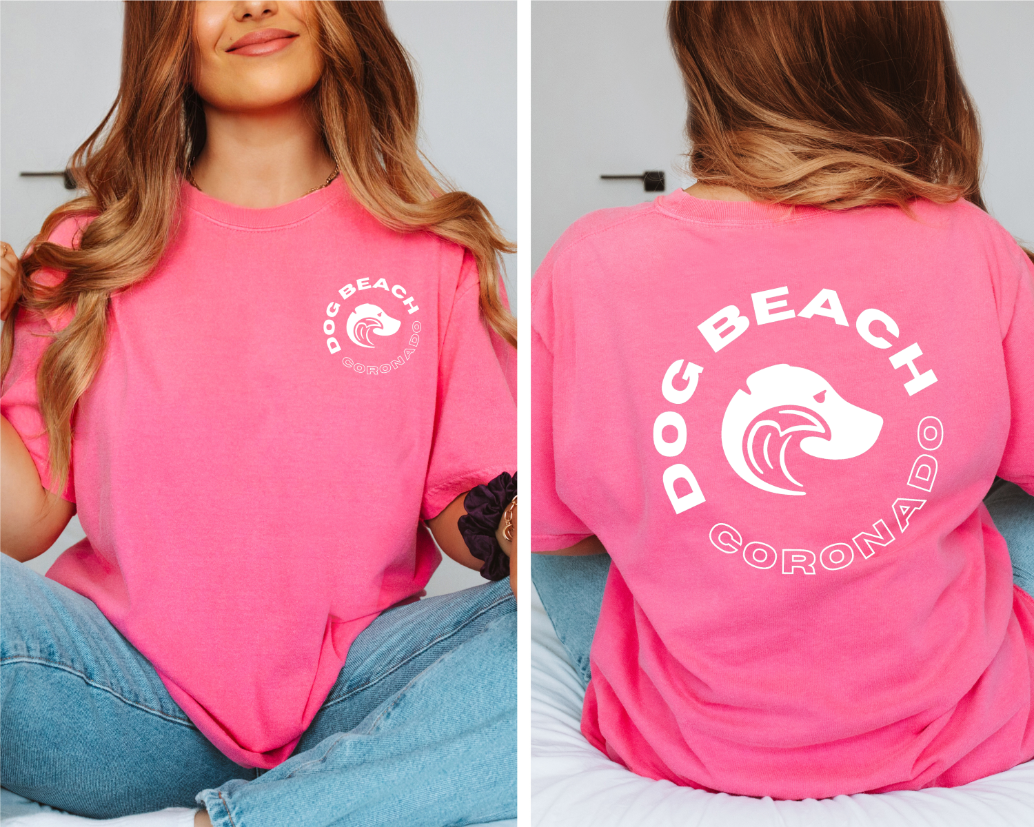 Coronado Dog Beach Relaxed T-Shirt Womens Modeled